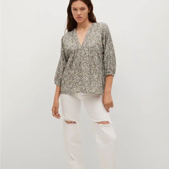 Mango Pleated Blouse - Picture 2 of 3